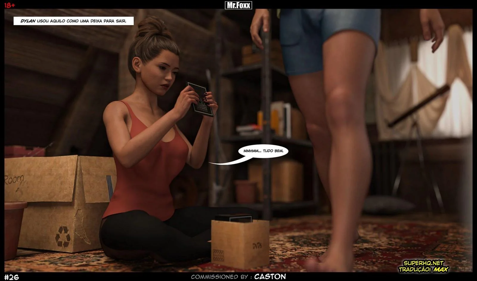 Irmãos safados se divertem sozinhos em casa - Hentai 3D em HQ Brasileiro