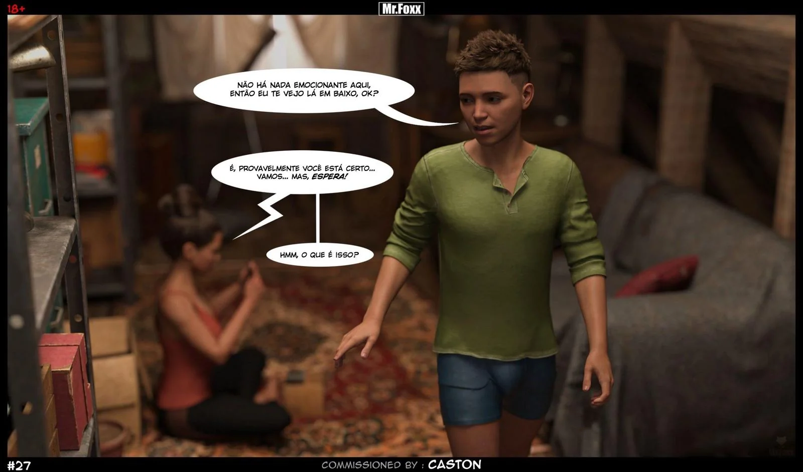 Irmãos safados se divertem sozinhos em casa - Hentai 3D em HQ Brasileiro