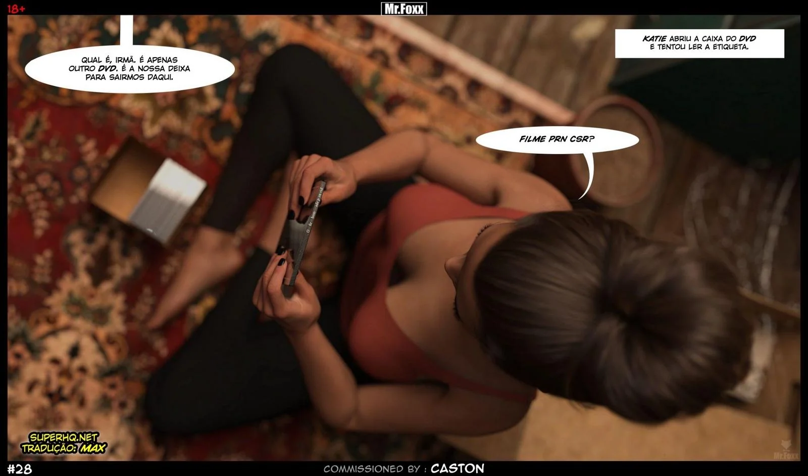 Irmãos safados se divertem sozinhos em casa - Hentai 3D em HQ Brasileiro