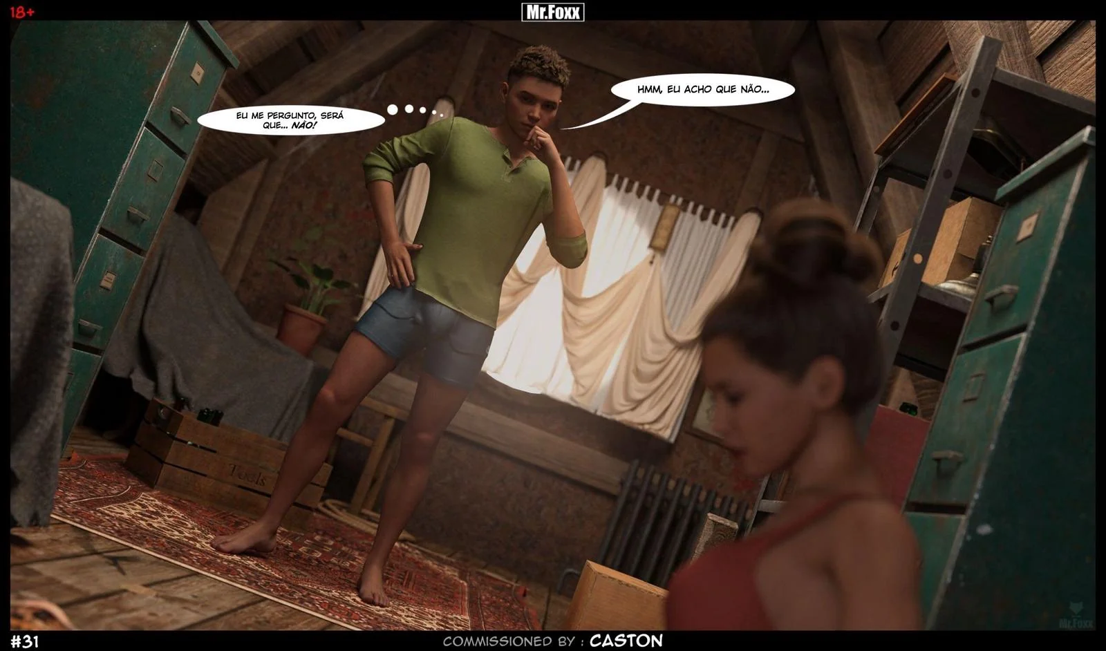 Irmãos safados se divertem sozinhos em casa - Hentai 3D em HQ Brasileiro