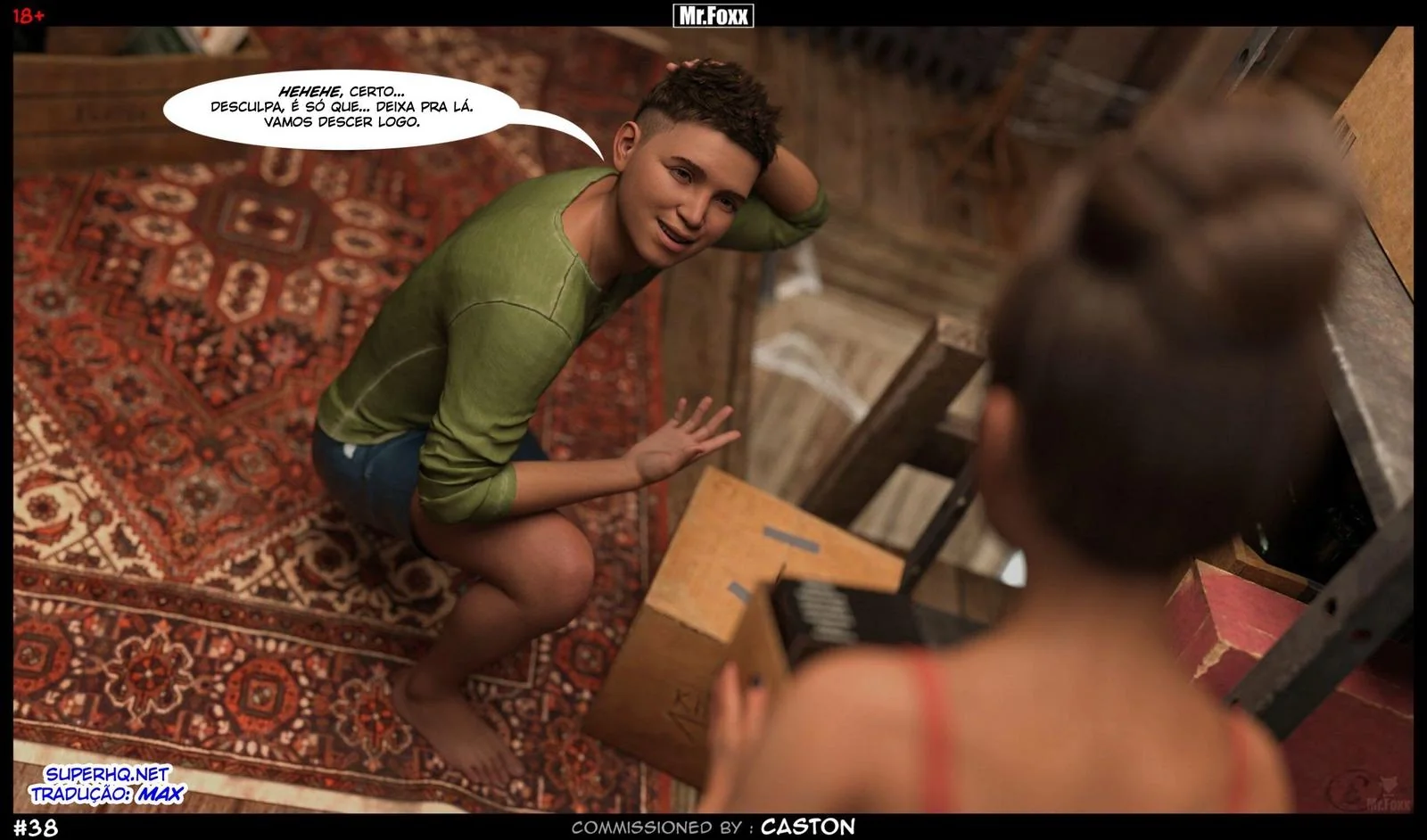 Irmãos safados se divertem sozinhos em casa - Hentai 3D em HQ Brasileiro