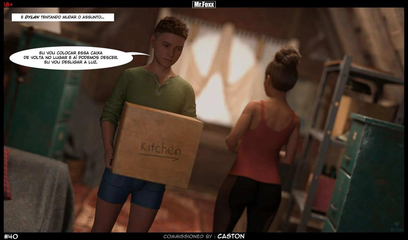 Irmãos safados se divertem sozinhos em casa - Hentai 3D em HQ Brasileiro