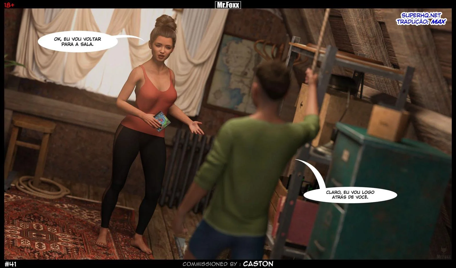 Irmãos safados se divertem sozinhos em casa - Hentai 3D em HQ Brasileiro