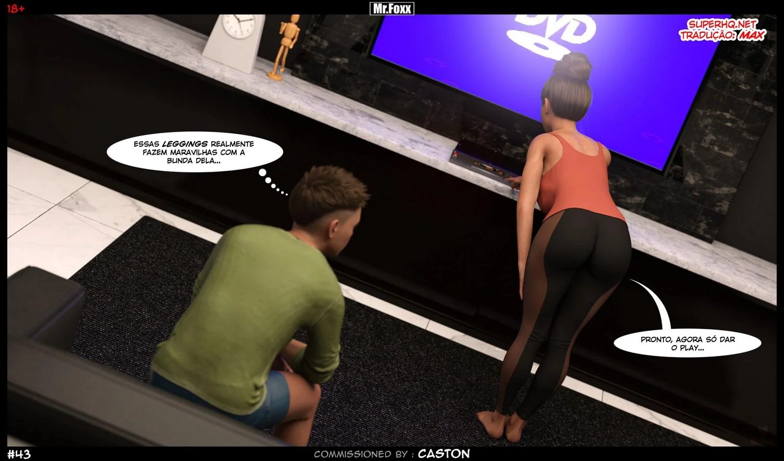 Irmãos safados se divertem sozinhos em casa - Hentai 3D em HQ Brasileiro