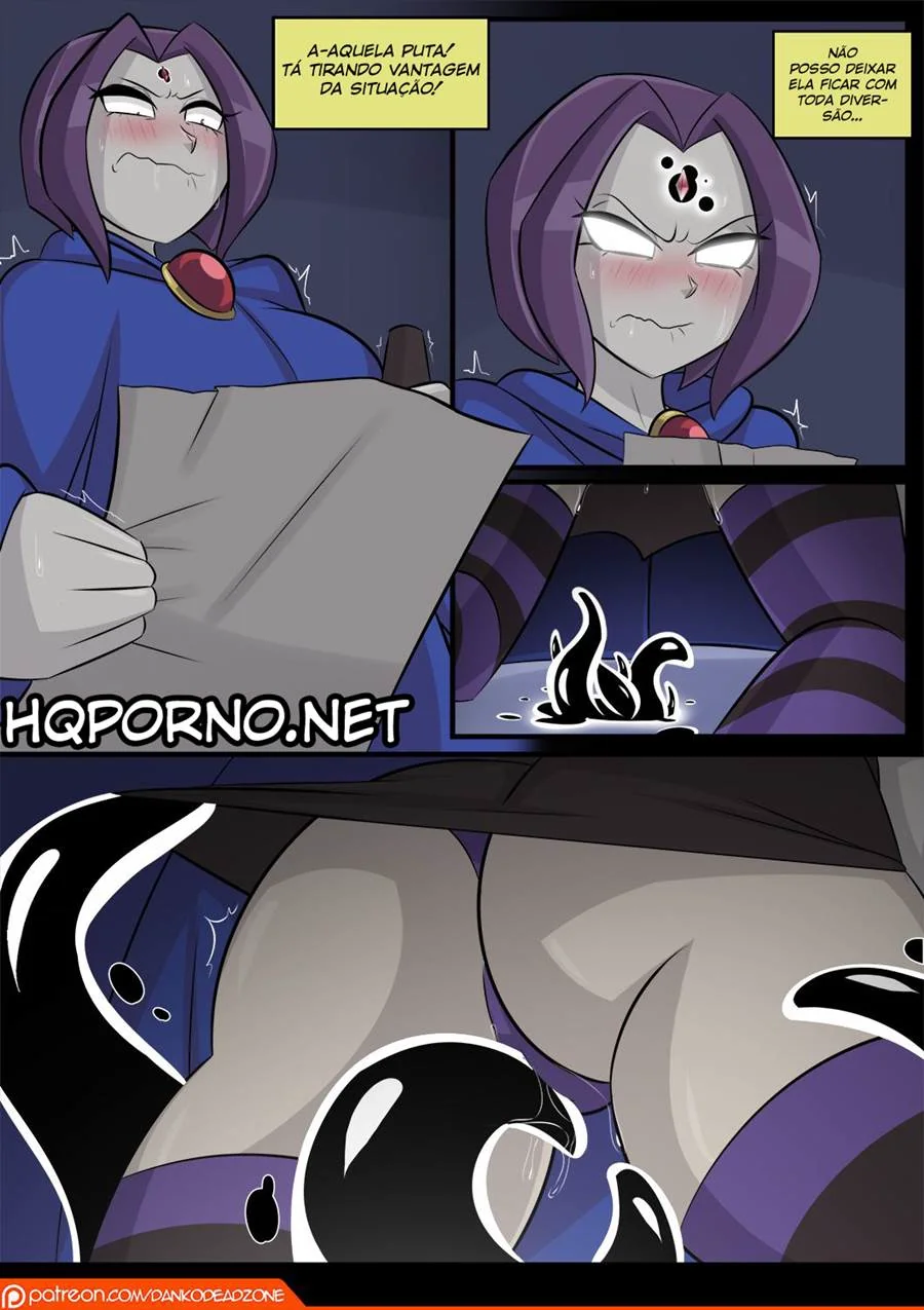 Jovens Piranhas Hentai: Ravena x Jinx - Boquete e Bucetinha em HQ Brasileiro