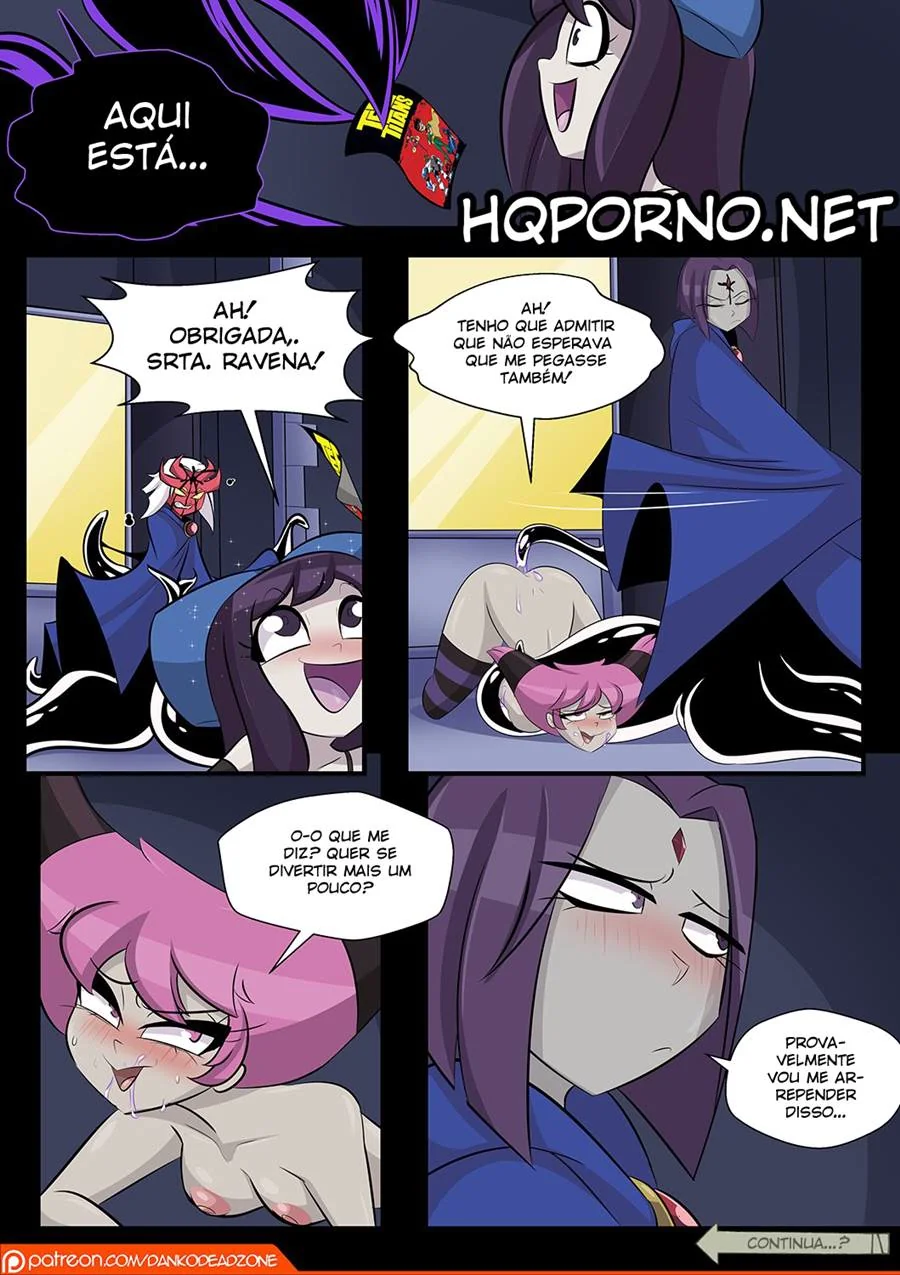 Jovens Piranhas Hentai: Ravena x Jinx - Boquete e Bucetinha em HQ Brasileiro