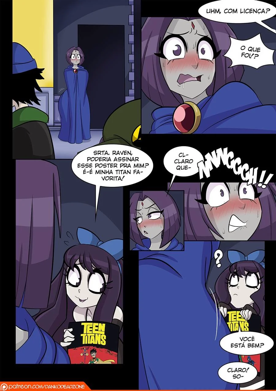 Jovens Piranhas Hentai: Ravena x Jinx - Boquete e Bucetinha em HQ Brasileiro