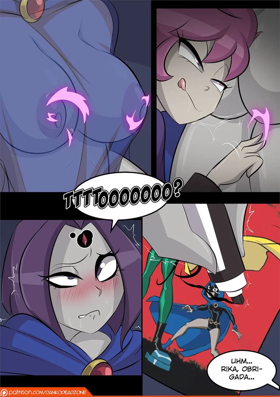 Jovens Piranhas Hentai: Ravena x Jinx - Boquete e Bucetinha em HQ Brasileiro