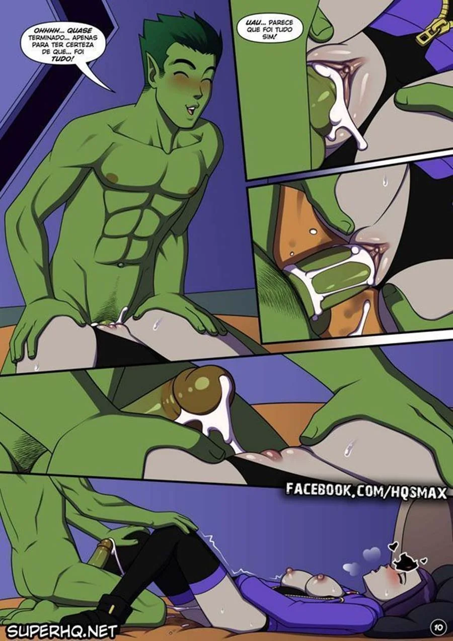 Jovens Titãs Hentai: Mutano Arromba o Cu da Ravena em uma Foda Safada - Em HQ Brasileiro