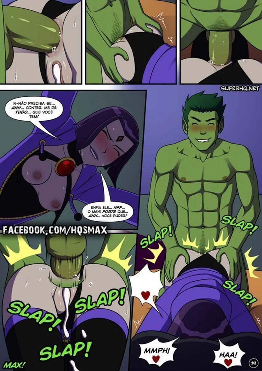 Jovens Titãs Hentai: Mutano Arromba o Cu da Ravena em uma Foda Safada - Em HQ Brasileiro