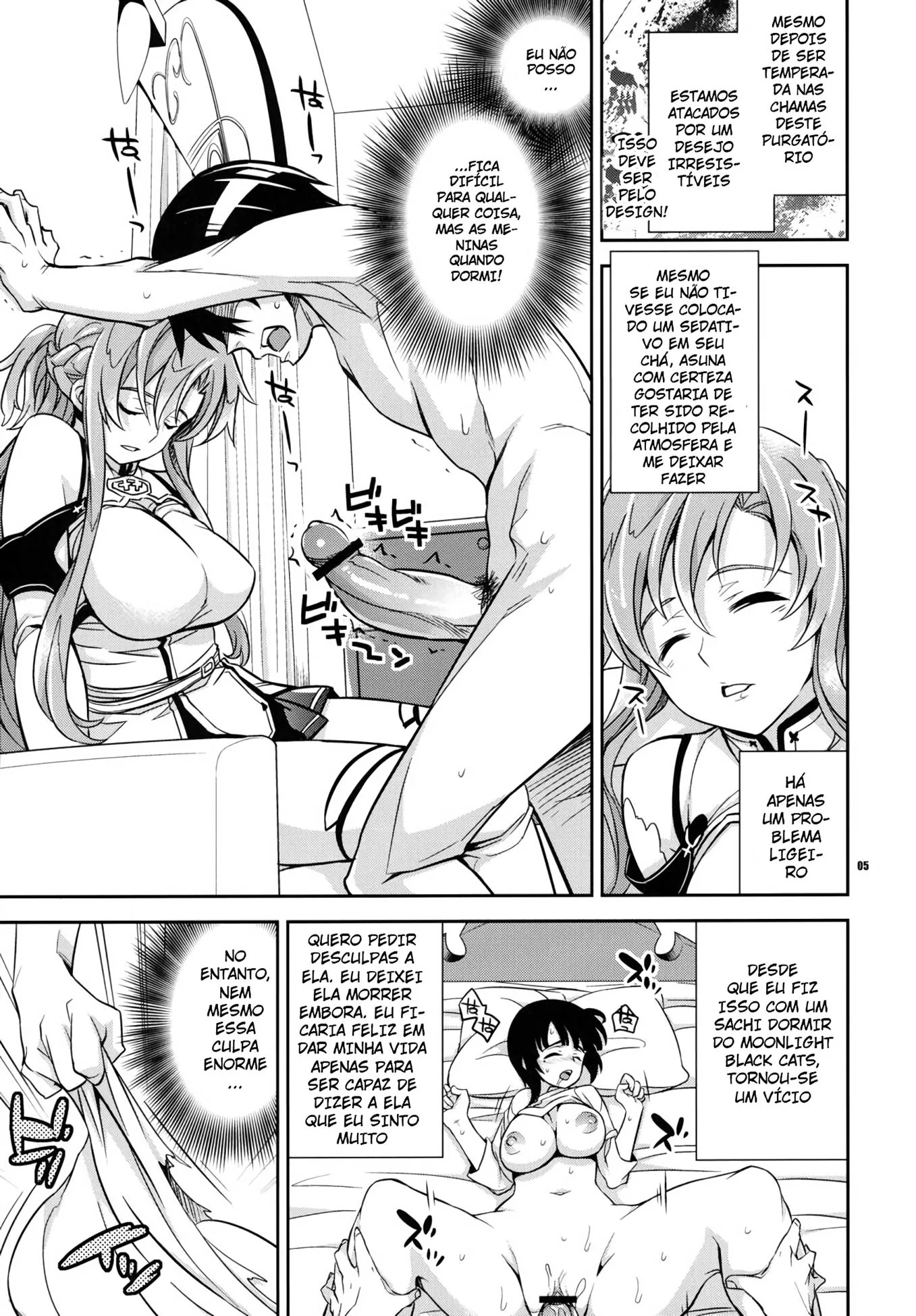 Kirito o Tarado de SAO: Fodendo com Força a Piranha da Asuma em HQ Brasileiro