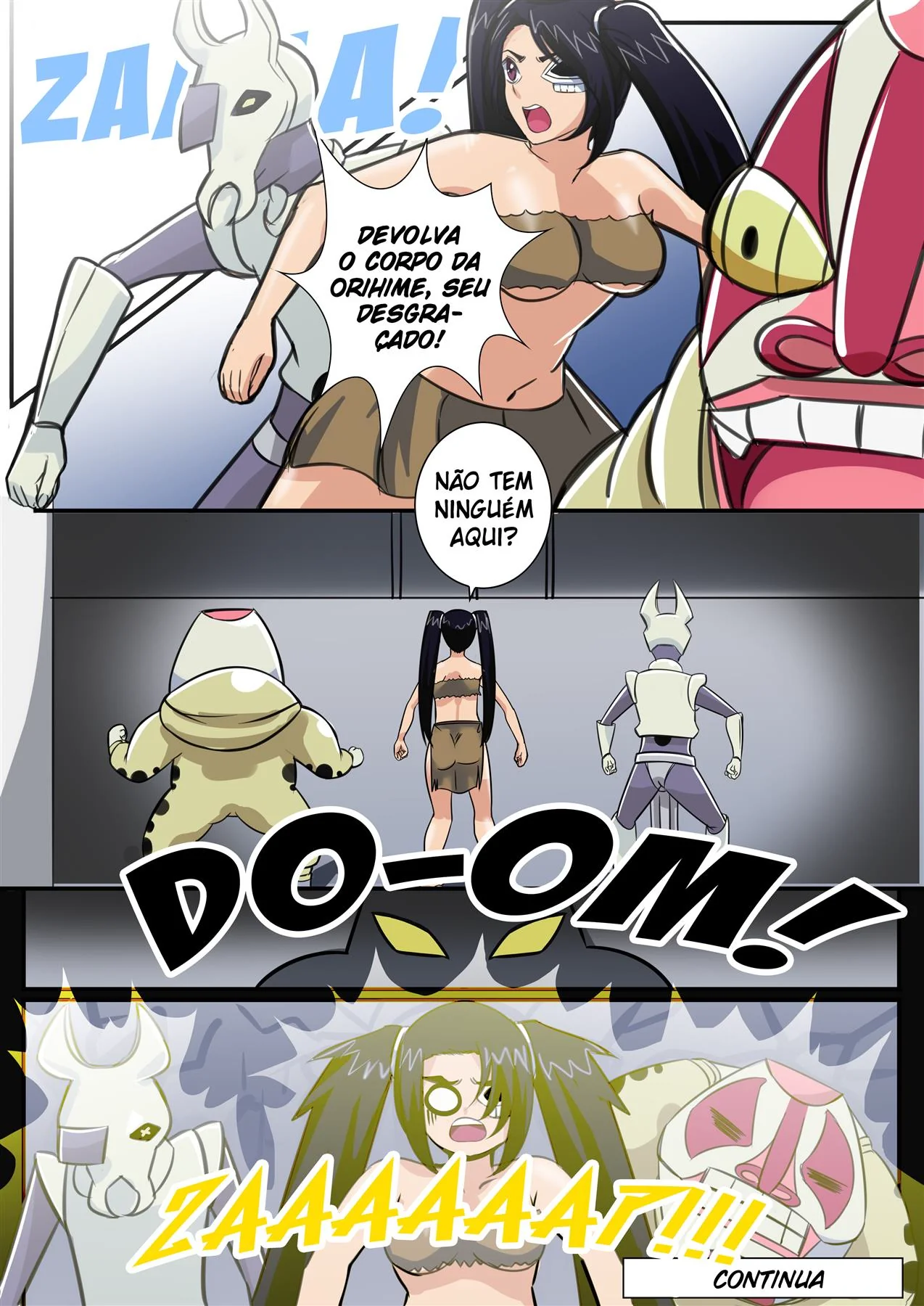 Kon se dando bem com Orihime e Ichigo em Bleach A What If Story Cp.5 - Hentai HQ Brasileiro