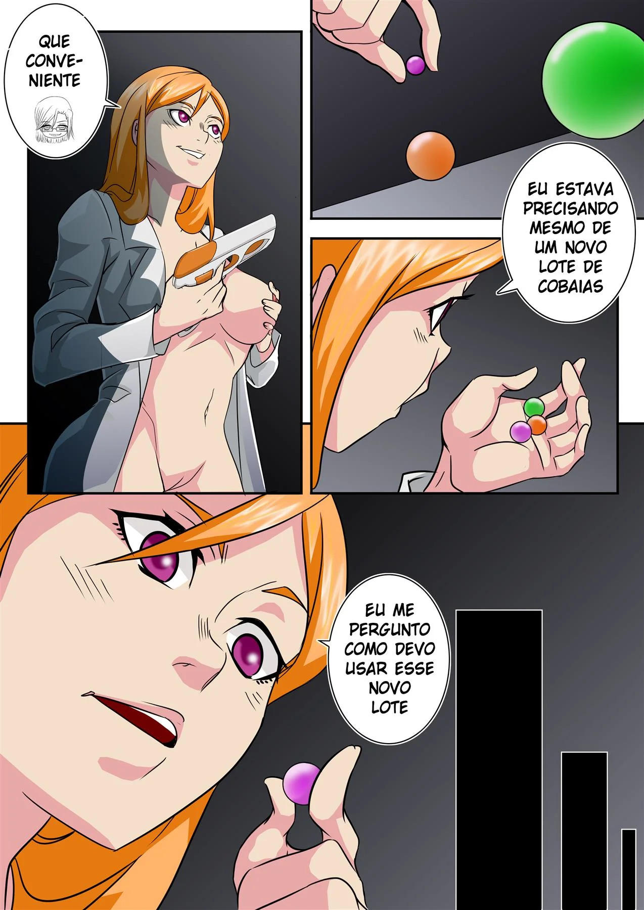 Kon se dando bem com Orihime e Ichigo em Bleach A What If Story Cp.5 - Hentai HQ Brasileiro