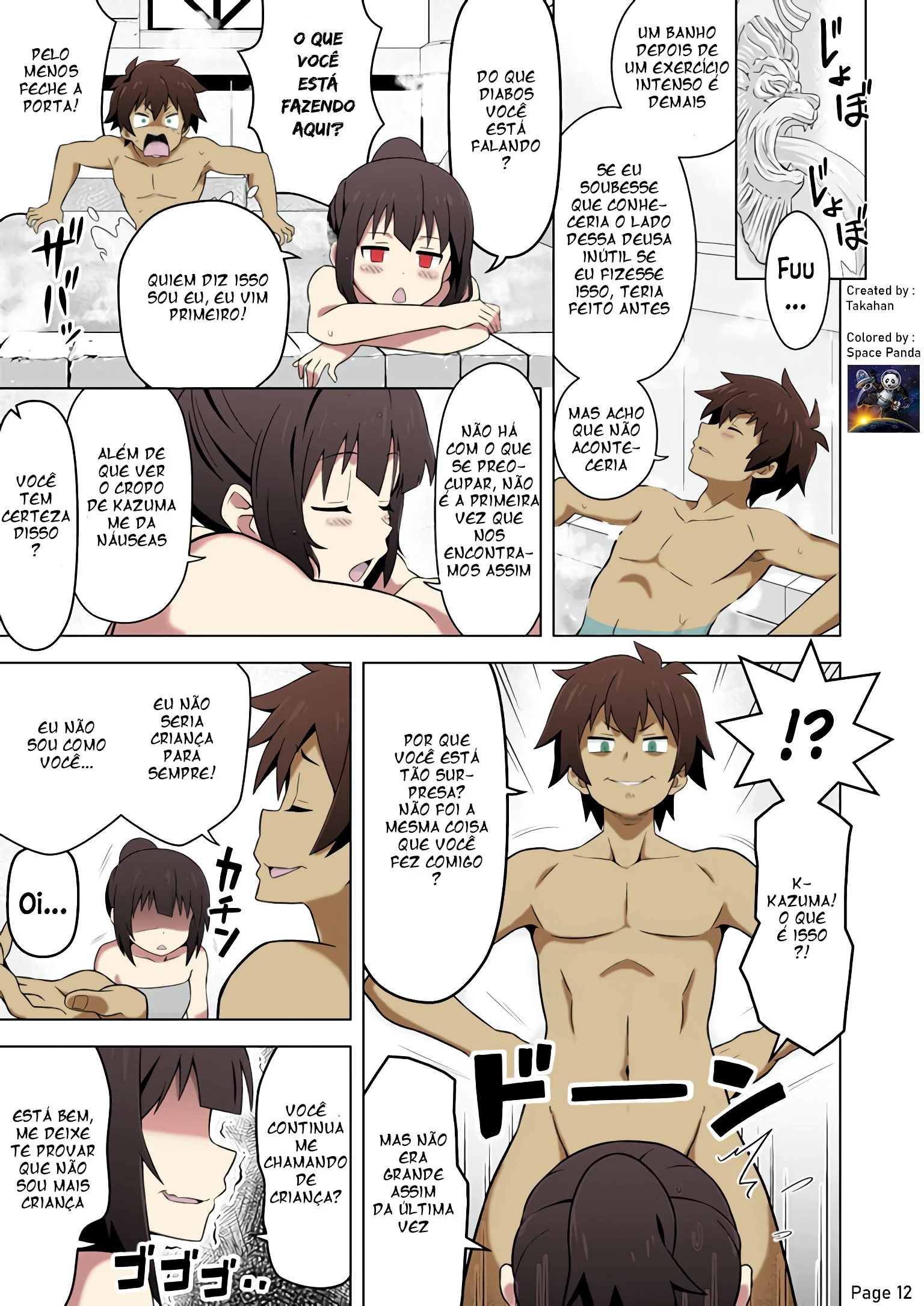 Konosuba: Kazuma fodendo as piranhas da mansão em hentai HQ Brasileiro