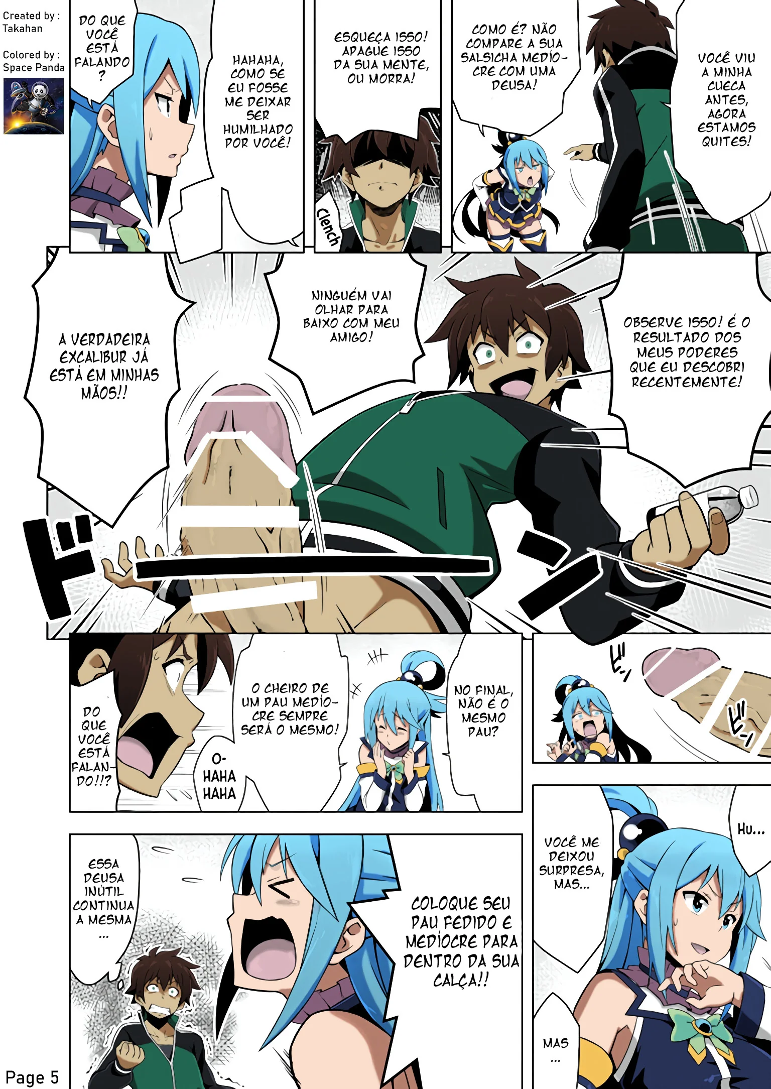 Konosuba: Kazuma fodendo as piranhas da mansão em hentai HQ Brasileiro