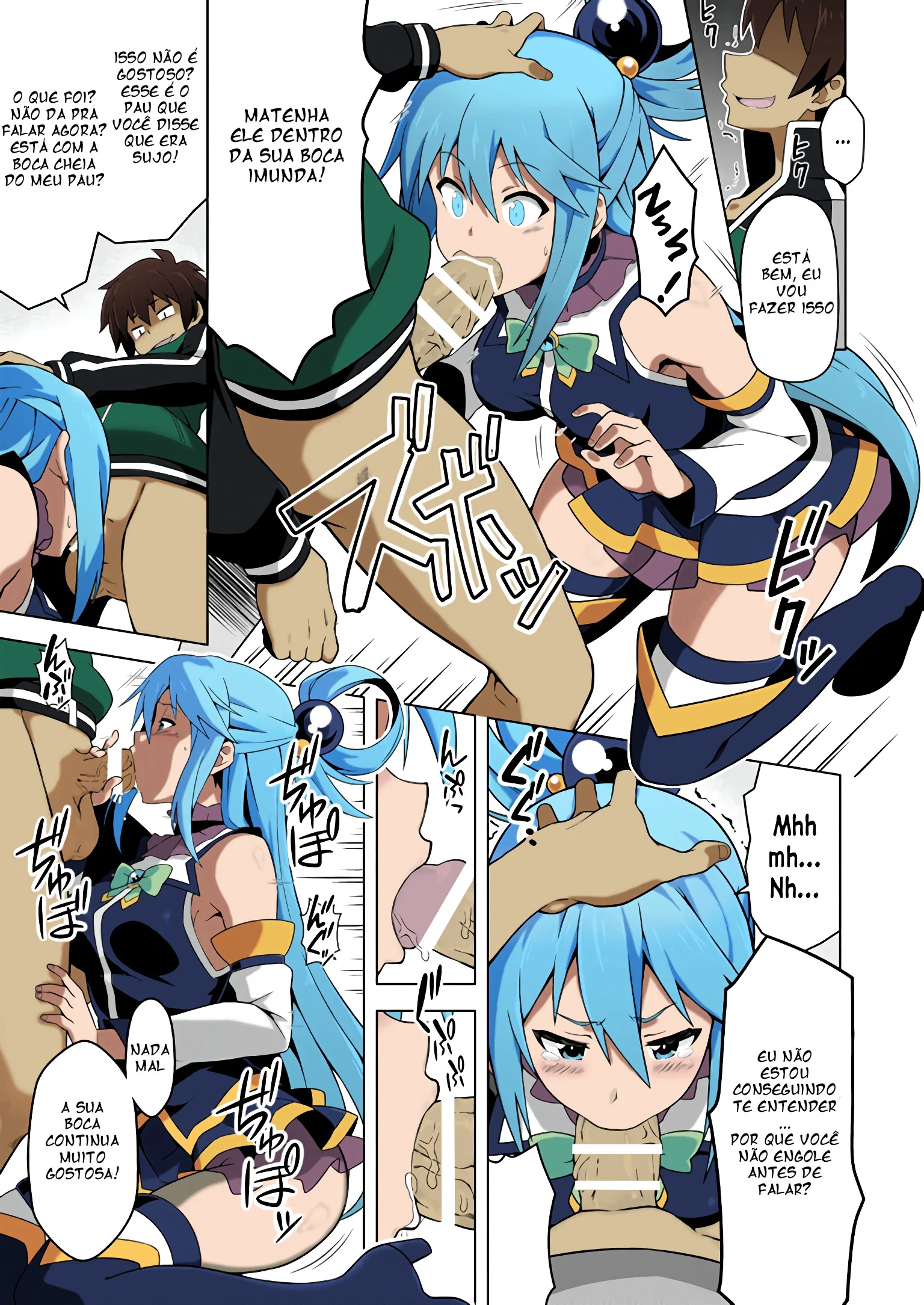 Konosuba: Kazuma fodendo as piranhas da mansão em hentai HQ Brasileiro