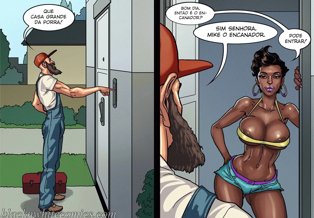 Maduras Sedentas por Pica: A História Hentai Interracial do Encanador Gostoso - Em Hentai HQ