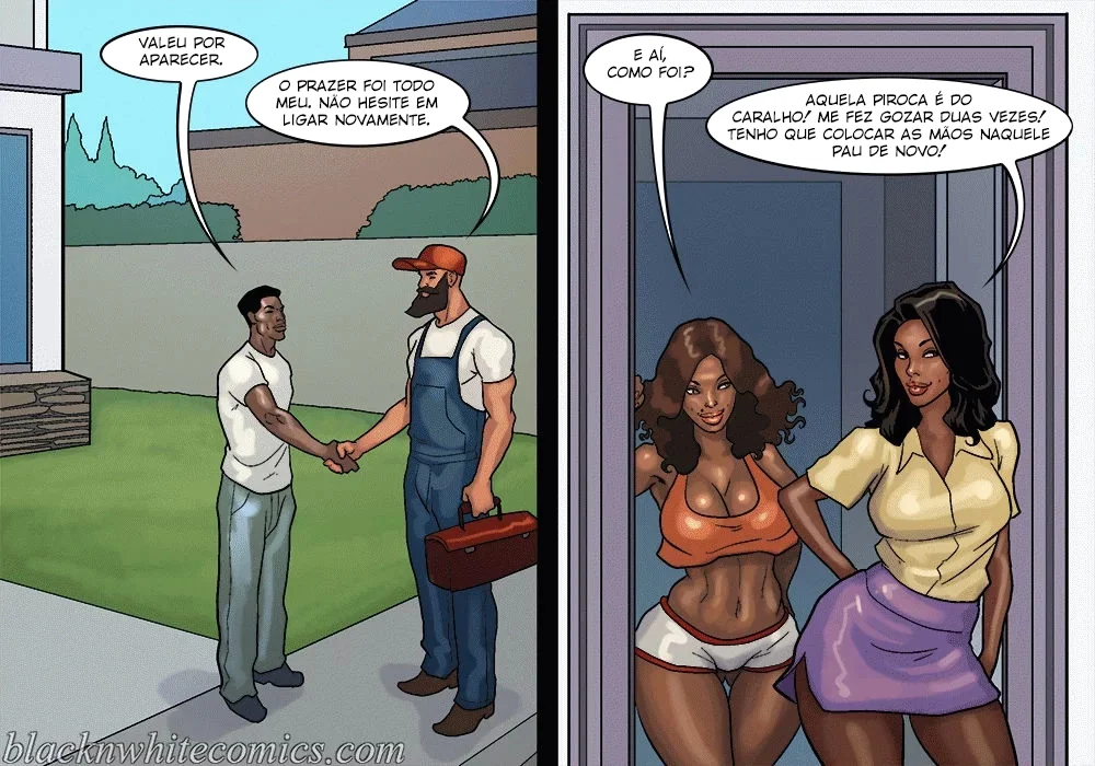 Maduras Sedentas por Pica: A História Hentai Interracial do Encanador Gostoso - Em Hentai HQ