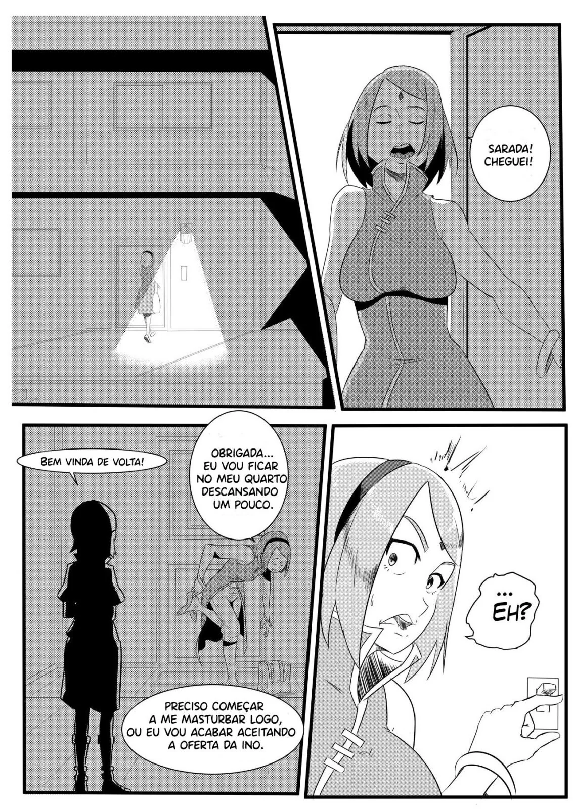 Mãe Piranha: Sakura seduz sua própria filha em incesto hentai HQ Brasileiro