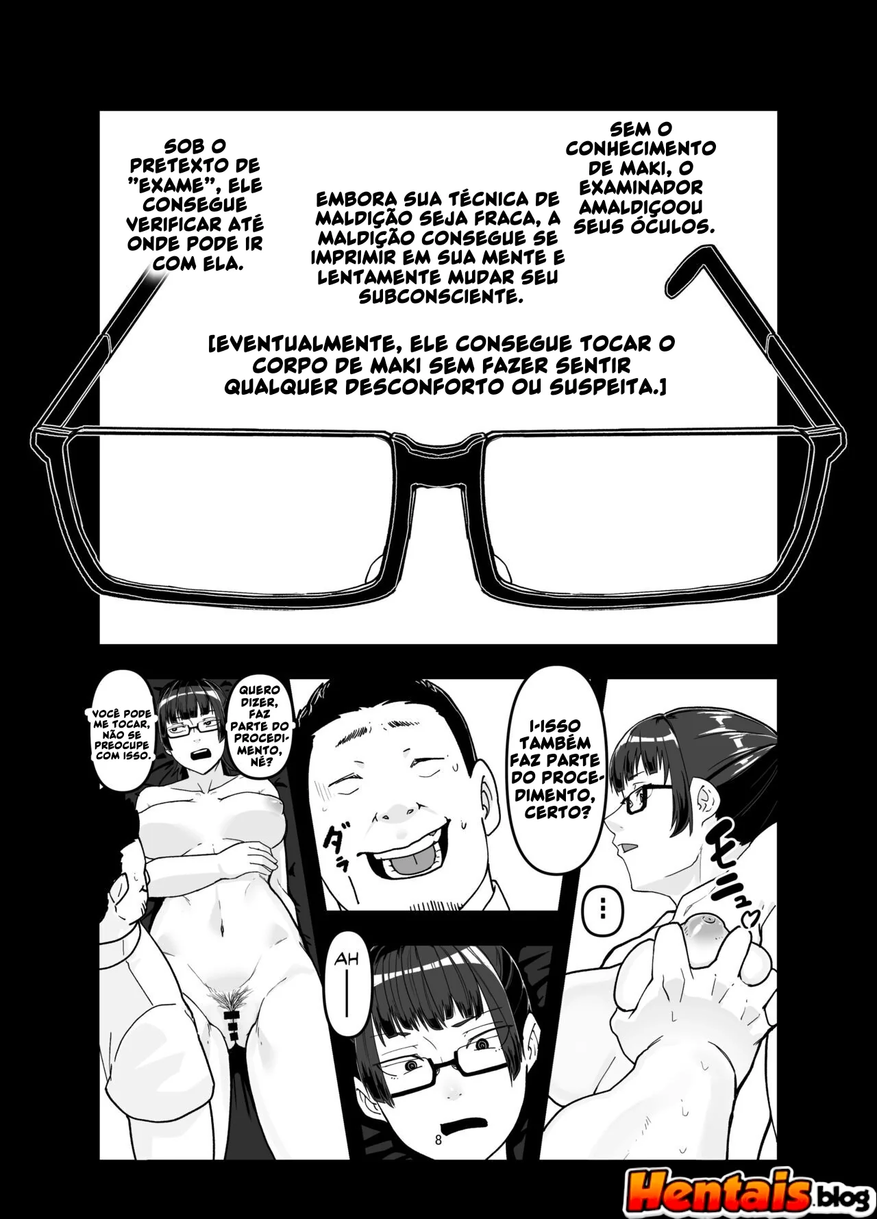 Maki Zenin e os Óculos da Obediência - Hentai HQ Brasileiro