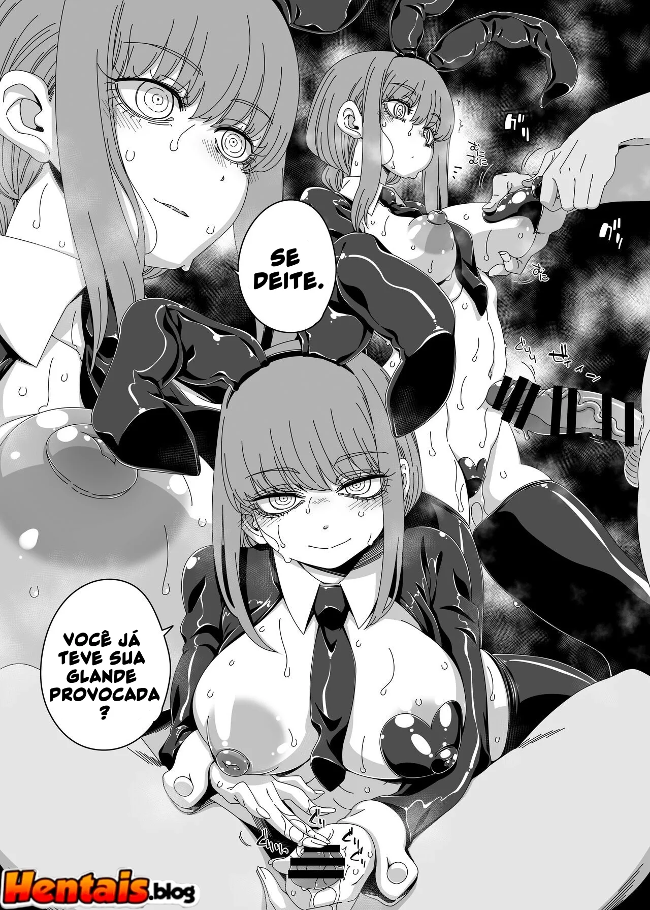 Makima Coelhinha Safada Querendo Rola em Hentai HQ Brasileiro