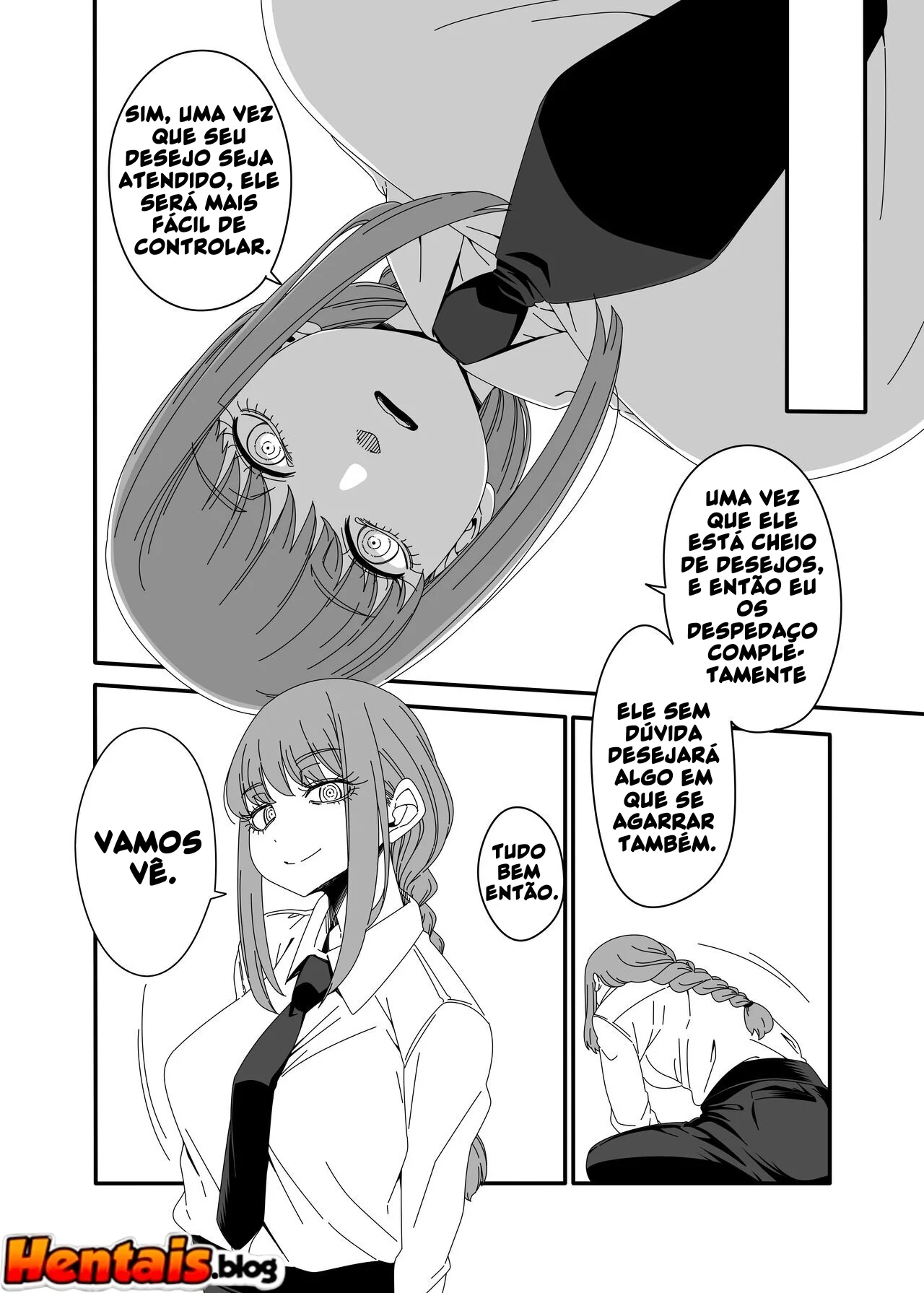 Makima Coelhinha Safada Querendo Rola em Hentai HQ Brasileiro