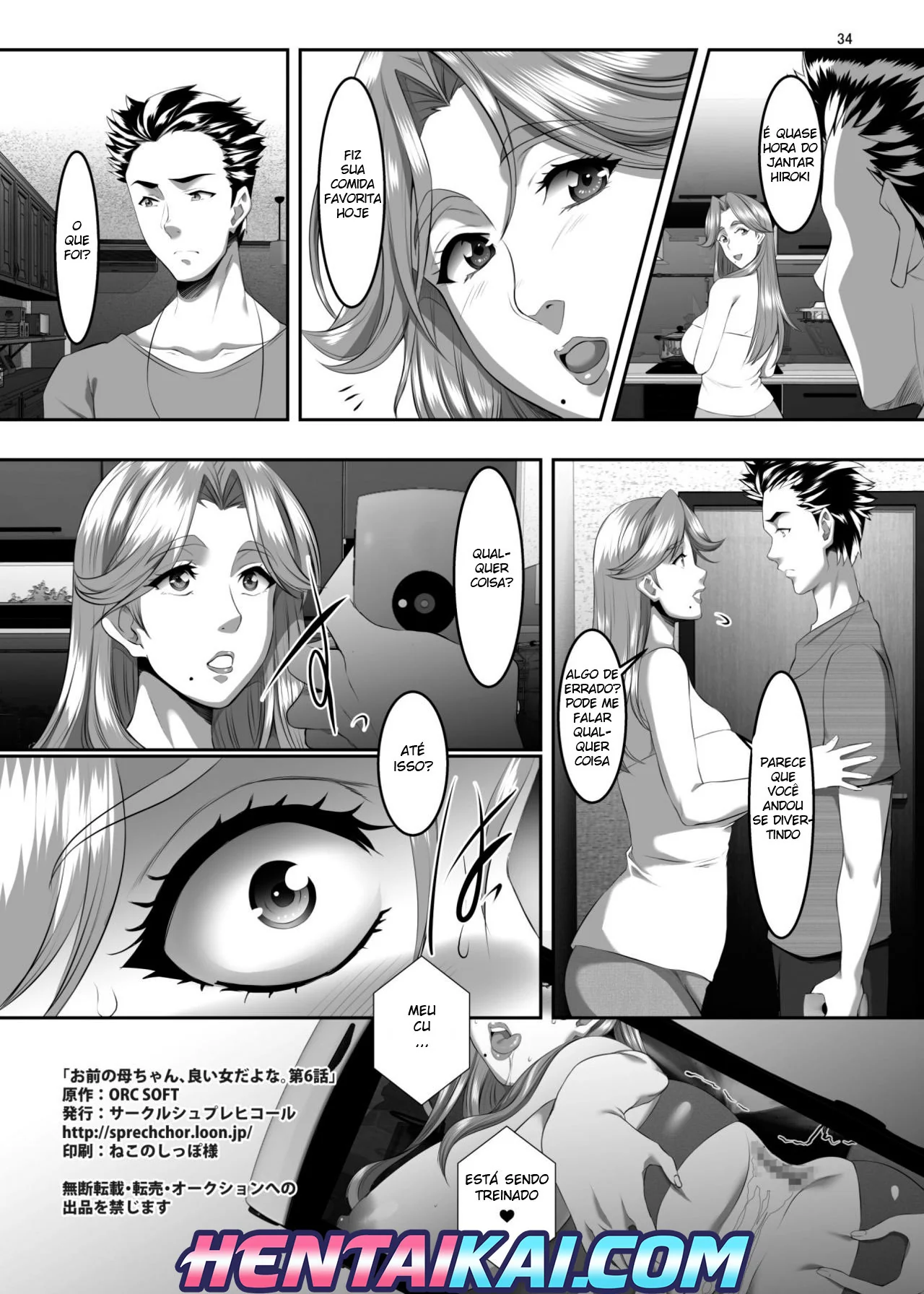 Mamãe Piranha Salva a Pica do Filho com Hentai Incesto na Floreste - HQ Brasileiro