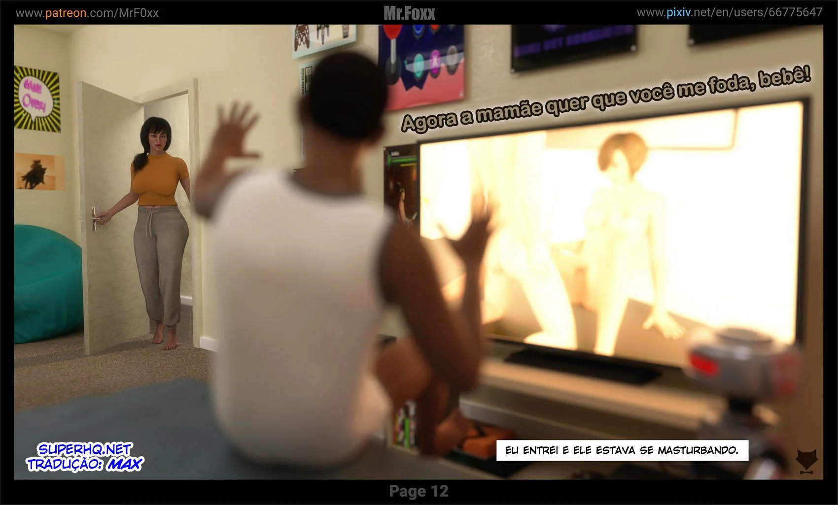 Mamãe Solteira Precisa de Pica Urgentemente em Hentai HQ Brasileiro