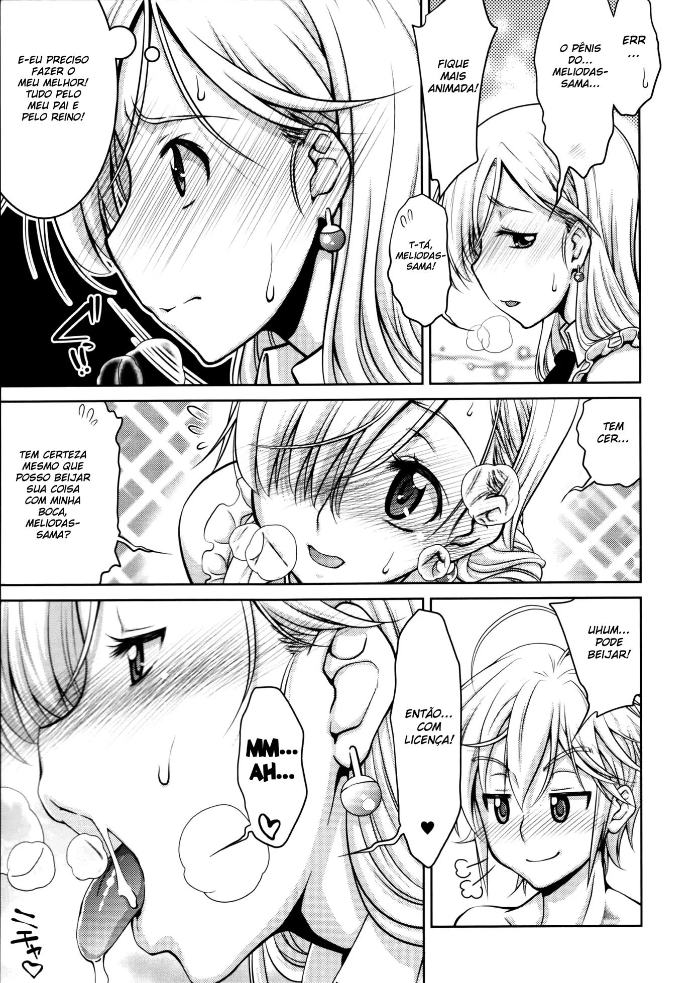 Meliodas ensinando Elizabeth a arte de dar a buceta em HQ Brasileiro