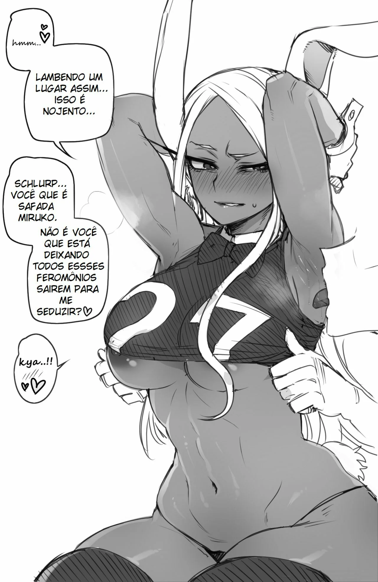 Mirko Metendo Rola nos Vilões em My Hero Academia Hentai HQ Brasileiro