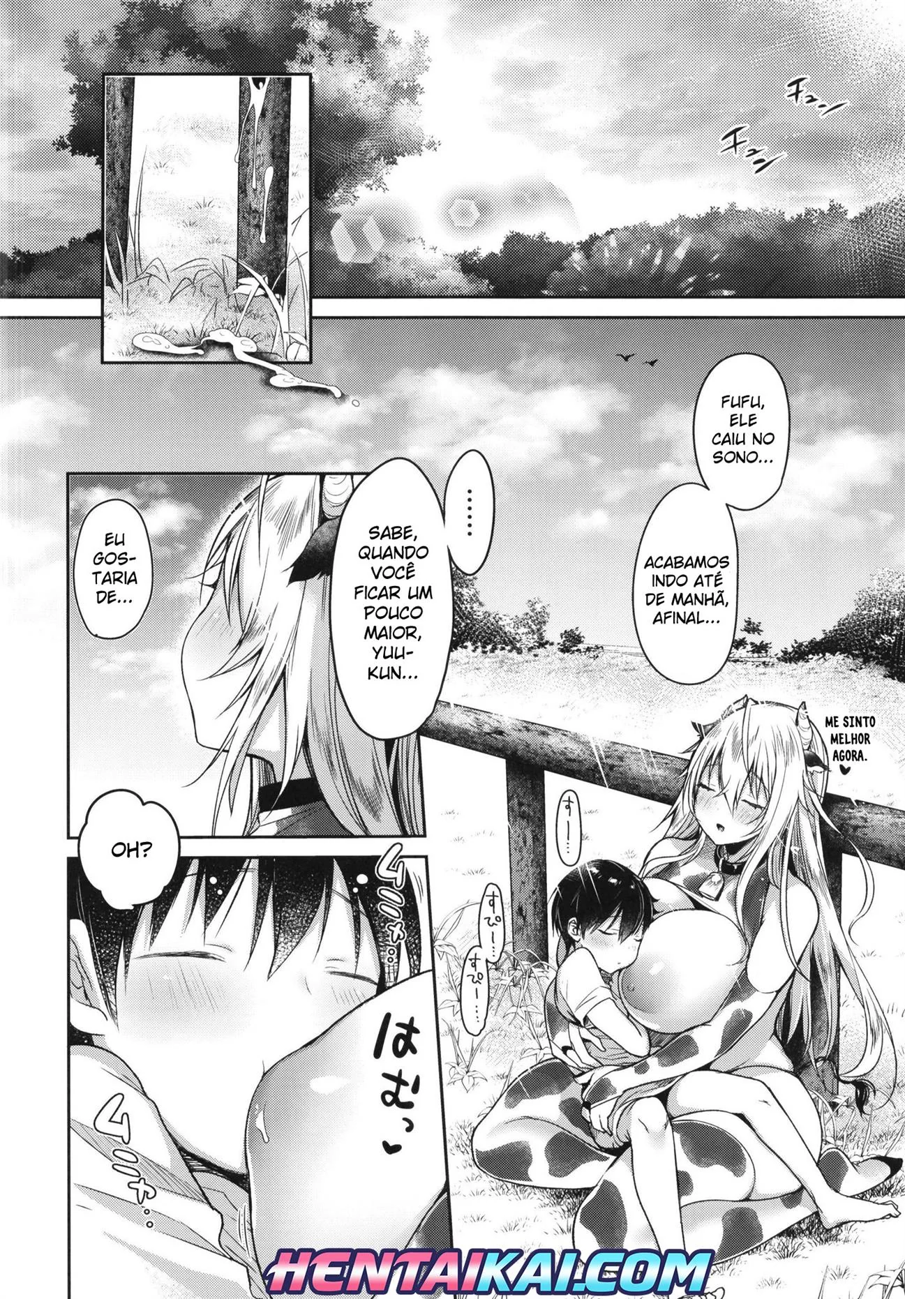 Muito leite das vaquinhas safadas - Yuu e as vacas gostosas da fazenda em Hentai HQ Brasileiro