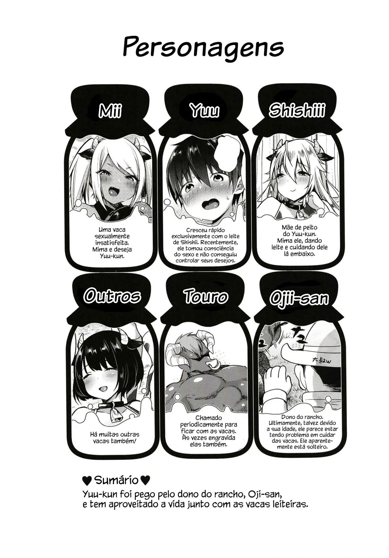 Muito leite das vaquinhas safadas - Yuu e as vacas gostosas da fazenda em Hentai HQ Brasileiro