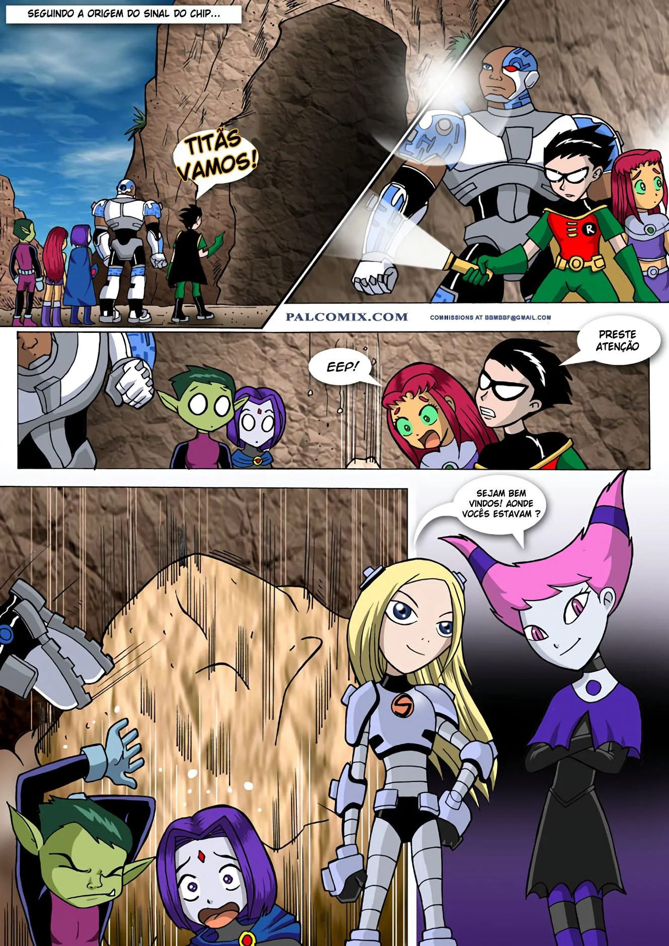 Mutano em época de acasalamento fode Ravena e Estelar em hentai HQ Brasileiro