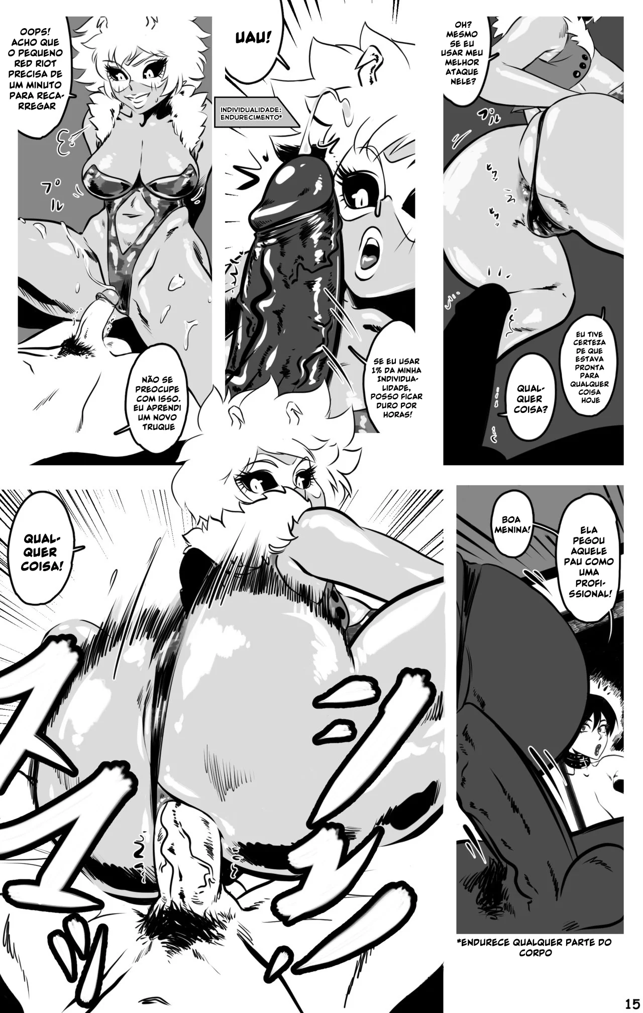 My Hero Academia: Hora da Meia-noite - Izuku Midoriya metendo fundo na piranha novinha Mina Ashido em Hentai HQ Brasileiro