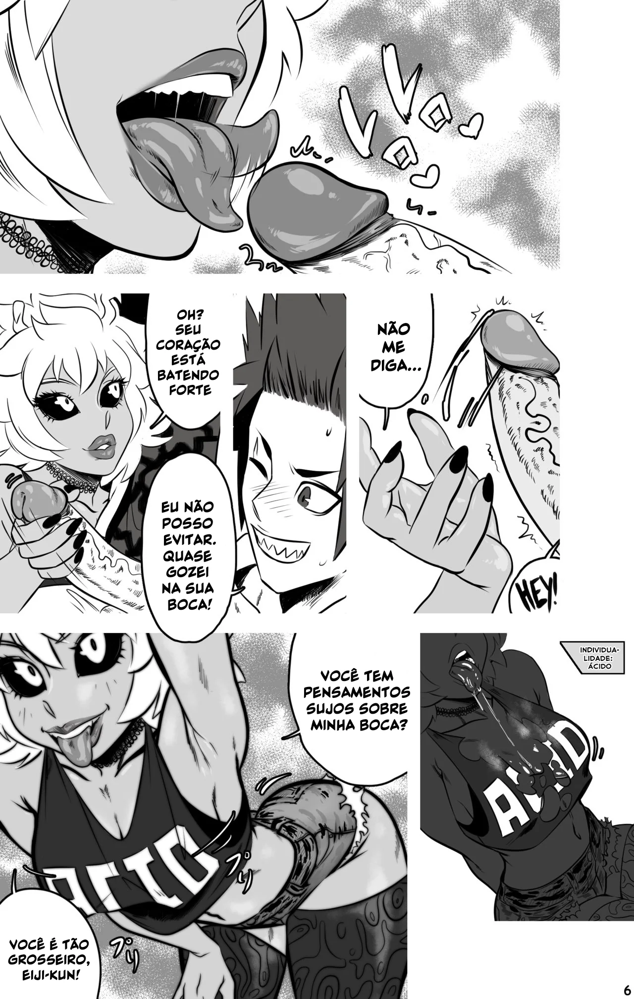 My Hero Academia: Hora da Meia-noite - Izuku Midoriya metendo fundo na piranha novinha Mina Ashido em Hentai HQ Brasileiro