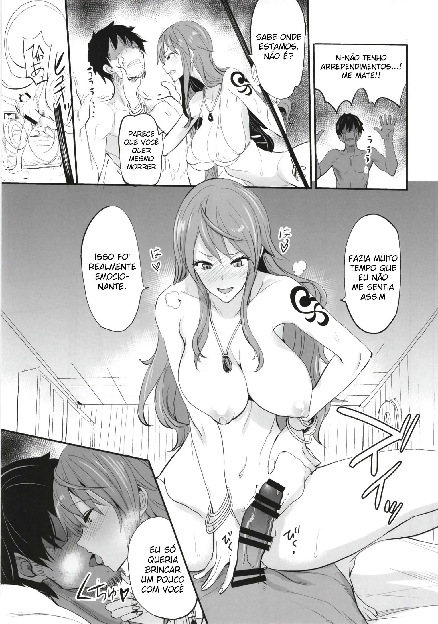Nami Levando Rola e Mostrando os Peitões em Hentai HQ