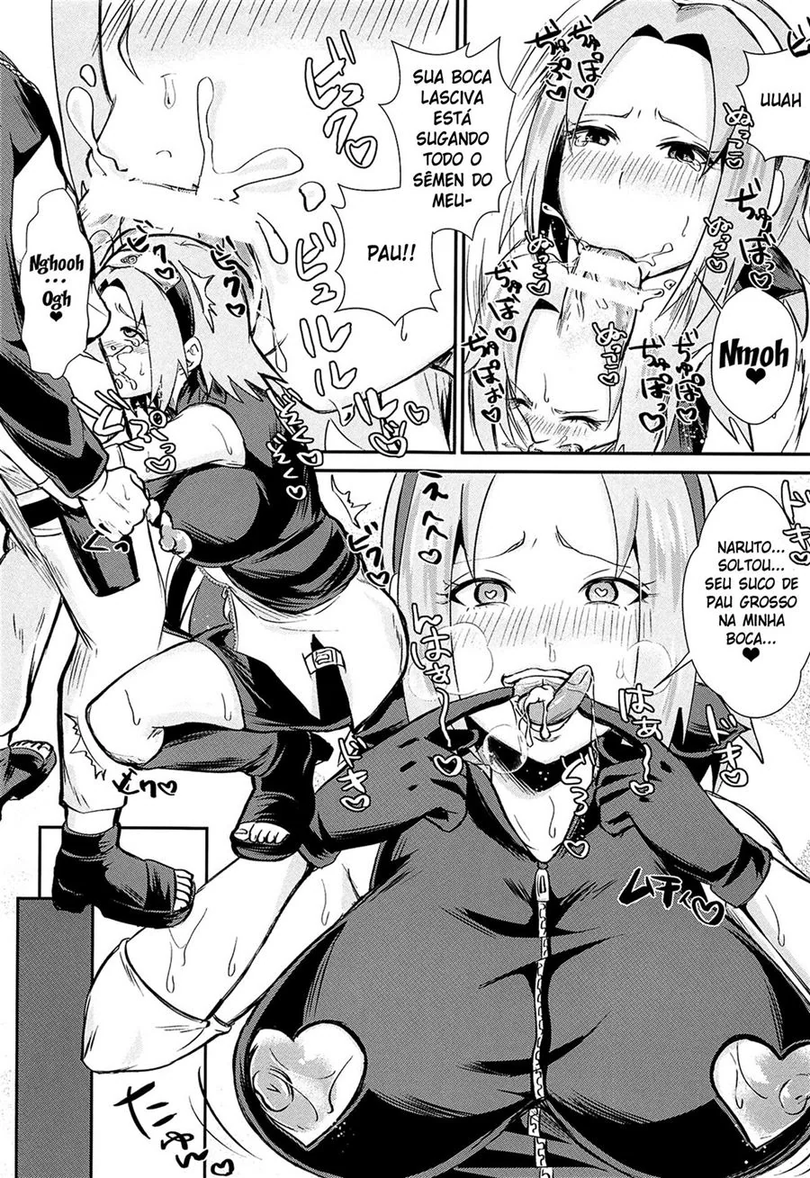 Naruto e as Piranhas da Vila: Hinata, Sakura e Tsunade na Piroca do Boruto Hentai HQ Brasileiro