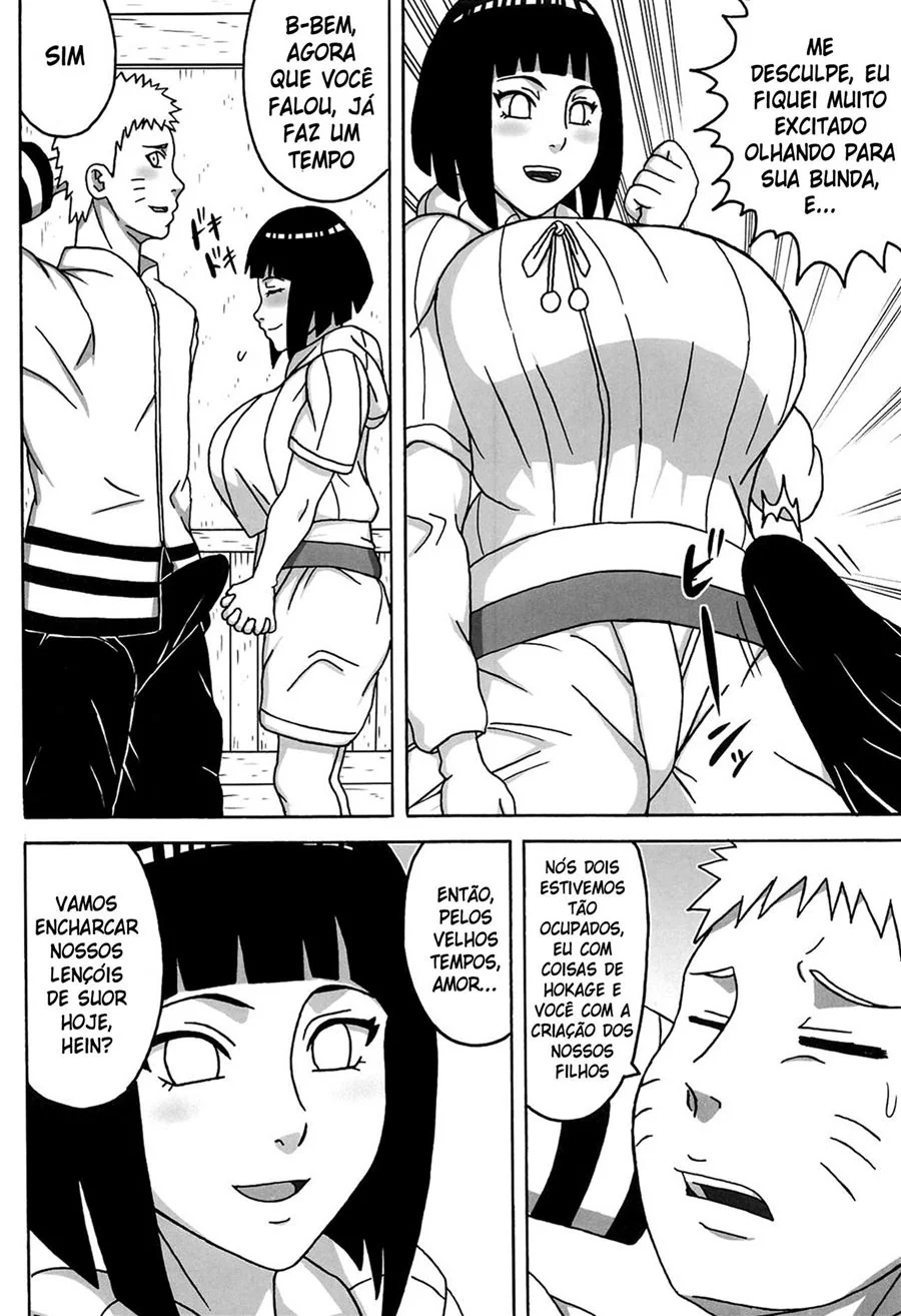 Naruto e as Piranhas da Vila: Hinata, Sakura e Tsunade na Piroca do Boruto Hentai HQ Brasileiro