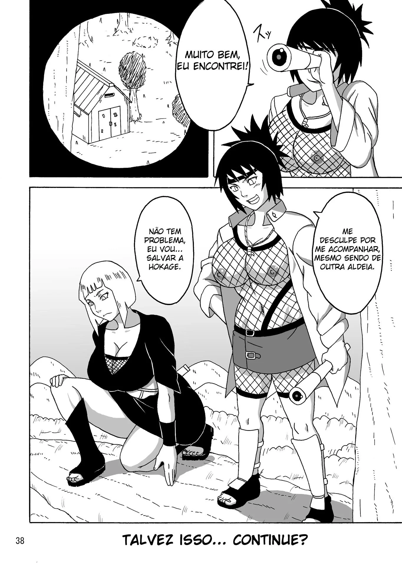 Naruto e Hinata ensinando Zetsu a foder Sakura e Tsunade na prisão em hentai HQ Brasileiro