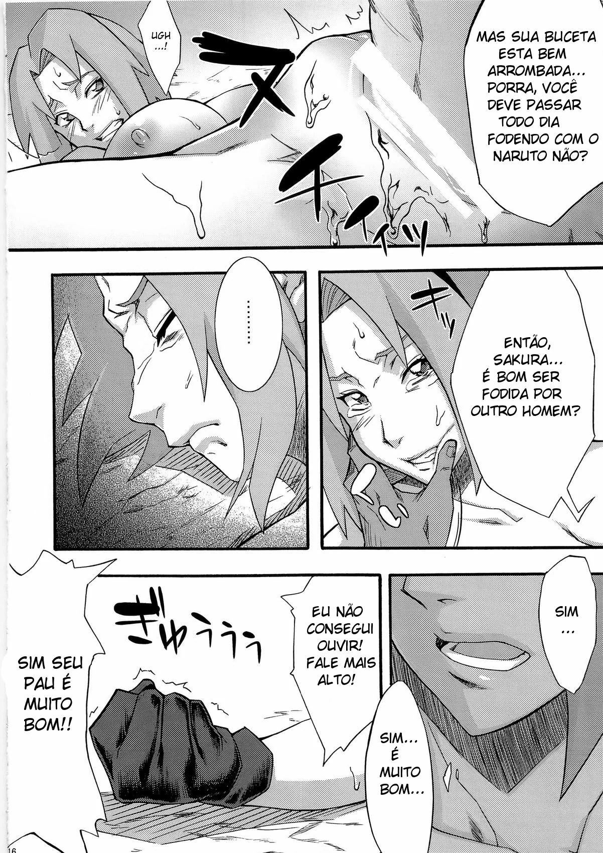 Naruto Hentai: A Pica de Sasuke e a Buceta de Sakura em HQ Brasileiro
