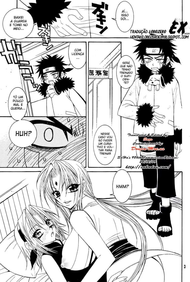 Naruto Porno: Kiba Flagra Tsunade e Sakura na Putaria - HQ Brasileiro