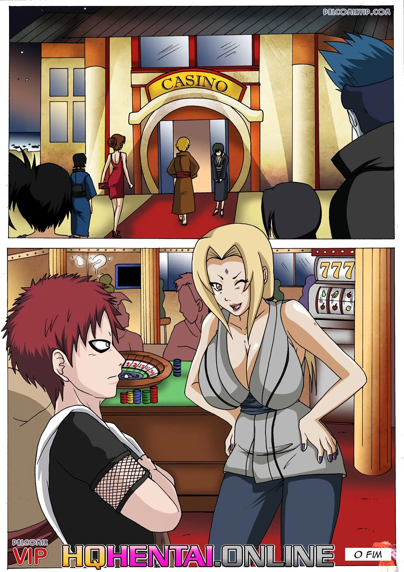 Naruto Pornô: O Grande Plano de Tsunade - Construindo o Cassino da Sacanagem na Praia" em HQ Brasileiro