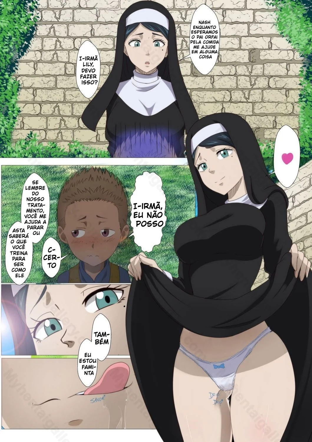 Nash e a Freira Safada: Uma Entrega Total de Pica e Buceta em Hentai HQ Brasileiro