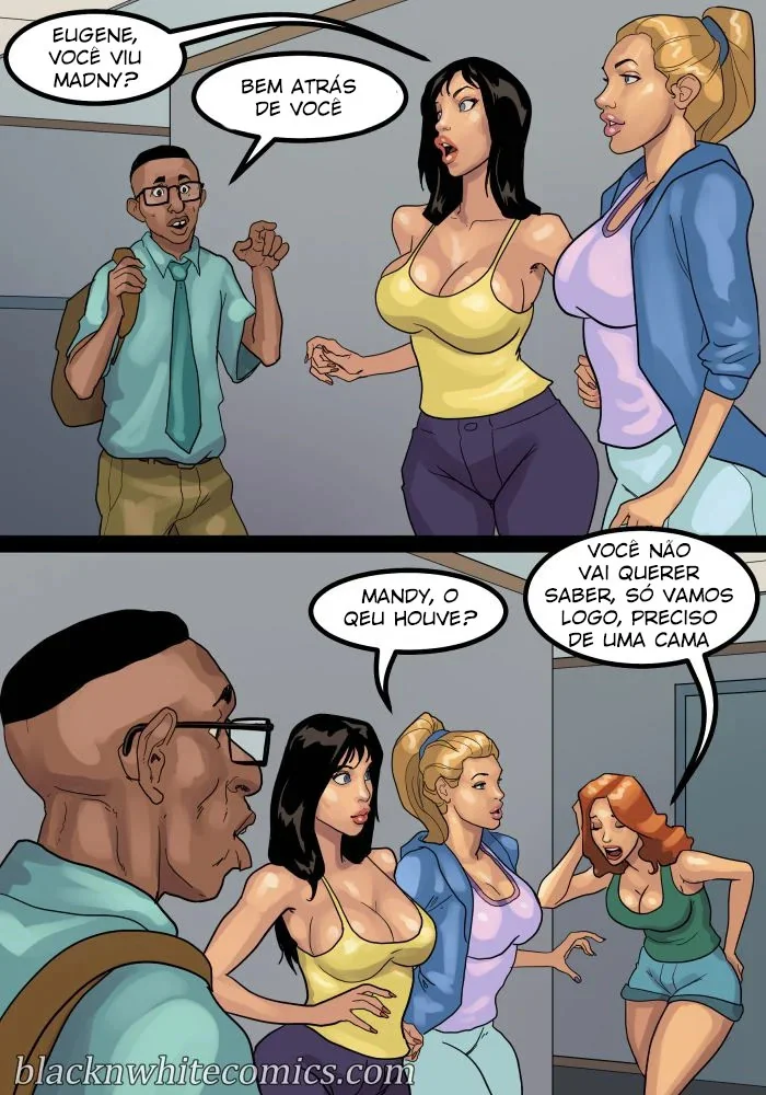 Nerd Dotado Fodendo as Piranhas da Escola - HQ Hentai de Sexo Brutal