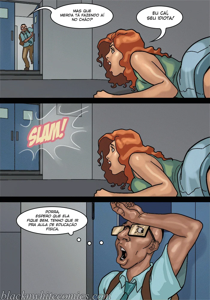 Nerd Dotado Fodendo as Piranhas da Escola - HQ Hentai de Sexo Brutal