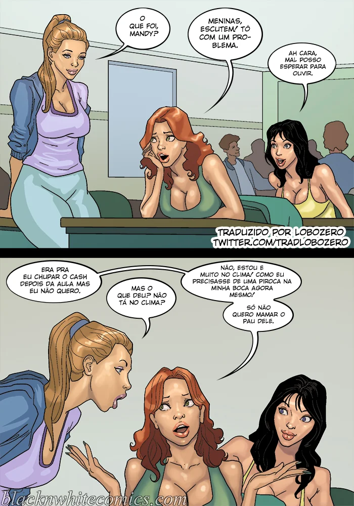 Nerd Dotado Fodendo as Piranhas da Escola - HQ Hentai de Sexo Brutal