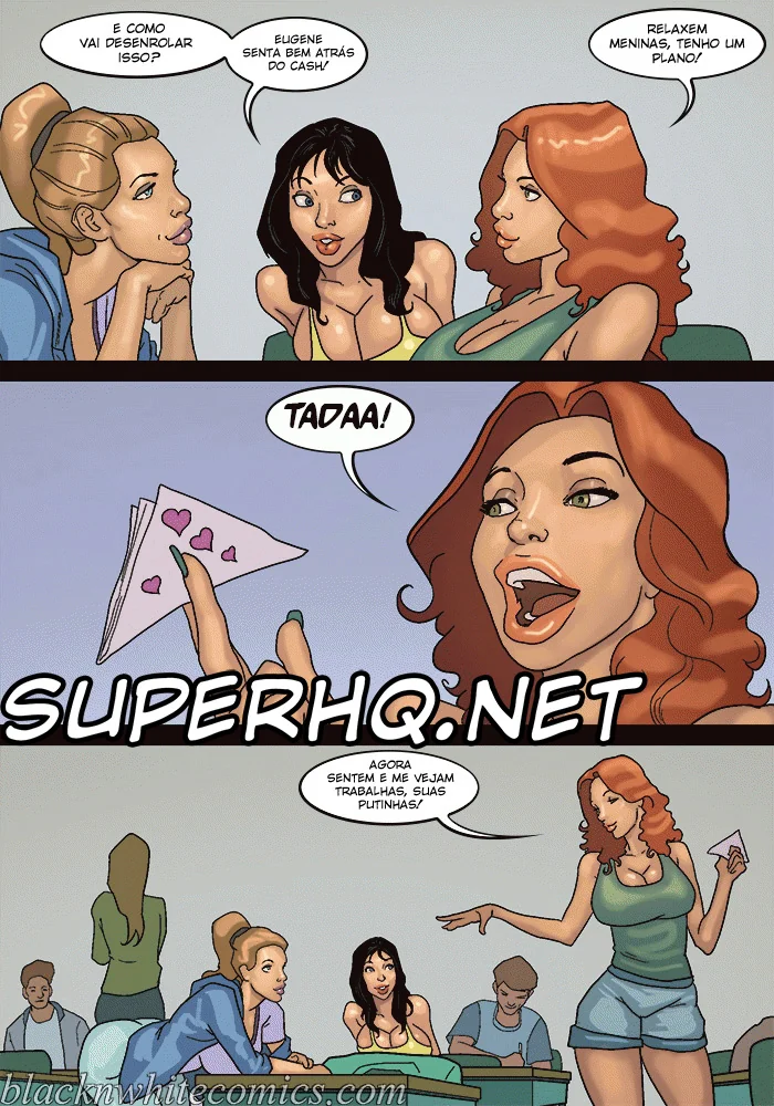 Nerd Dotado Fodendo as Piranhas da Escola - HQ Hentai de Sexo Brutal