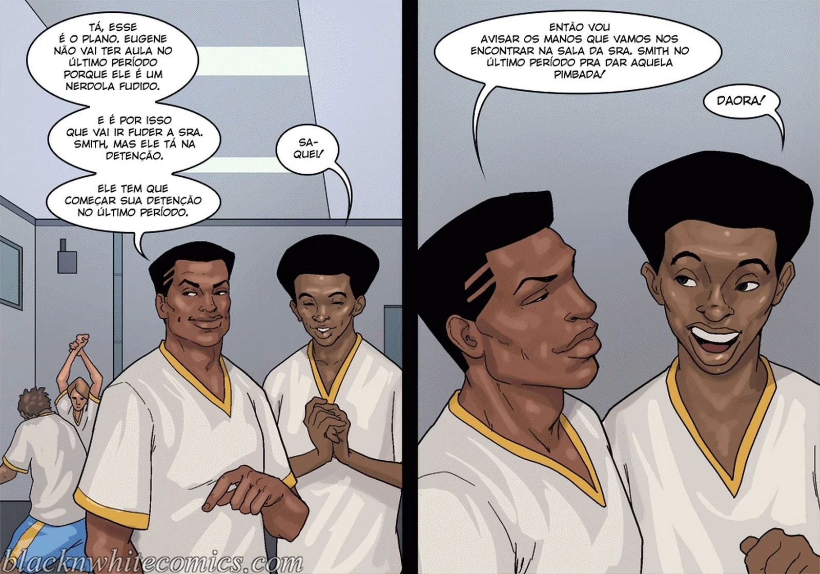 Nerd Dotado Fodendo as Piranhas da Escola - HQ Hentai de Sexo Brutal