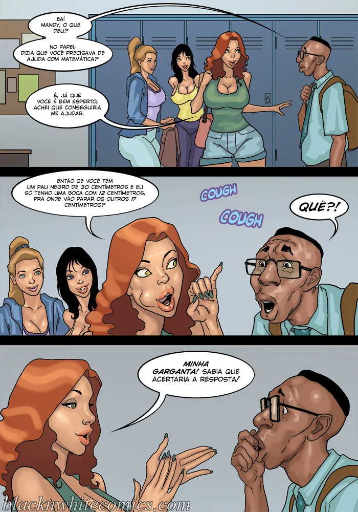 Nerd Dotado Fodendo as Piranhas da Escola - HQ Hentai de Sexo Brutal