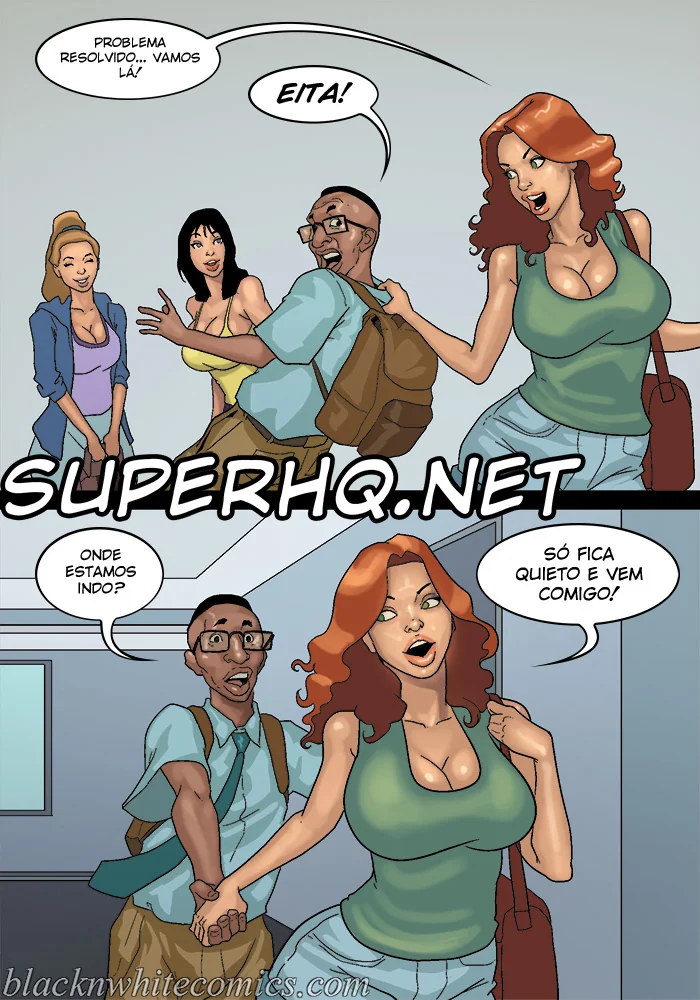 Nerd Dotado Fodendo as Piranhas da Escola - HQ Hentai de Sexo Brutal